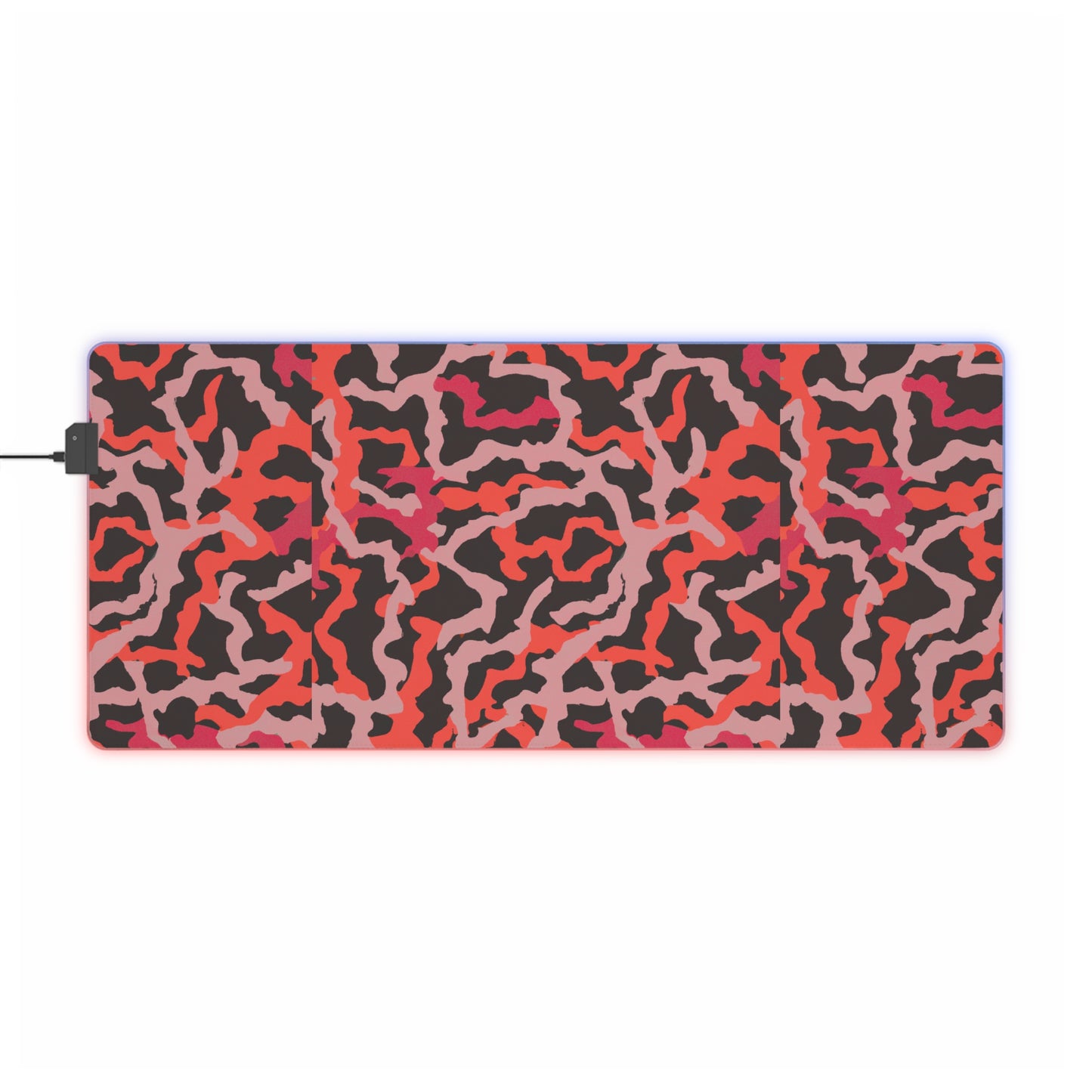 LED Gaming Mouse Pad With Vibrant RGB Lighting, 4 Sizes / Coral Threads, Red