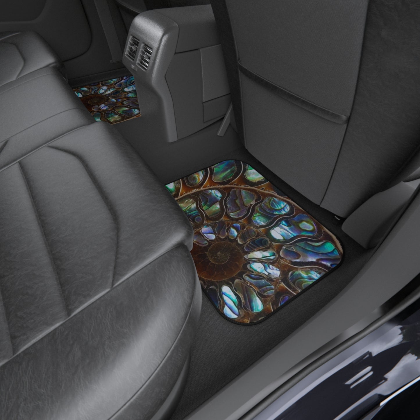 Tropical Ammonite & Abalone Car Floor Mats  - Set of 4, Front and Back