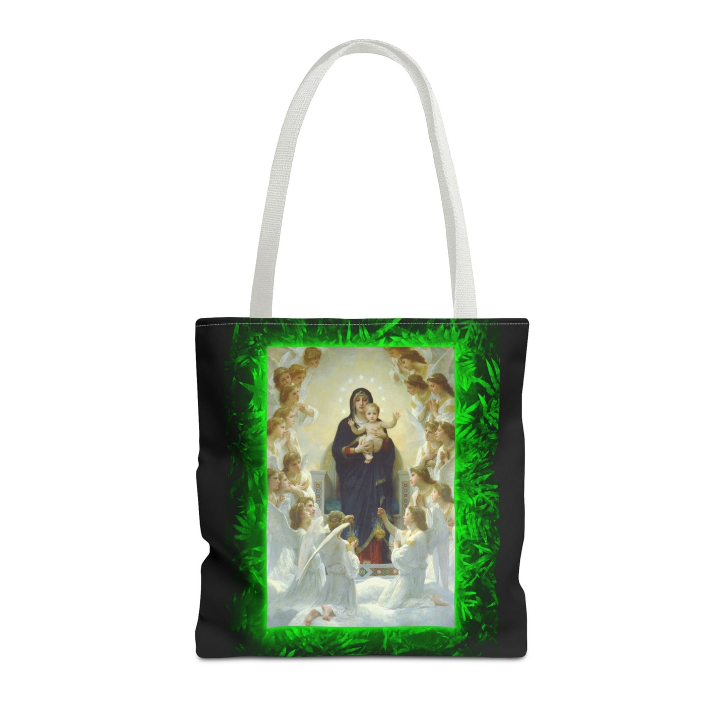 Religious Mary With the Angels Tropical Tote Bag - 3 Sizes