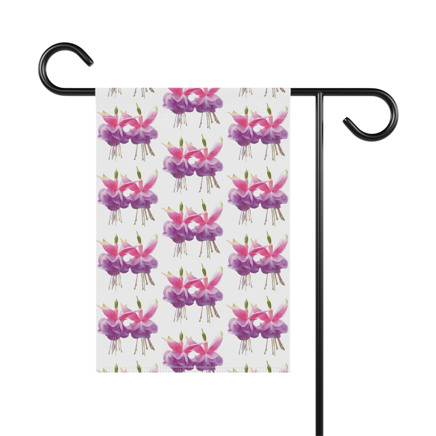 Tropical Garden Flag  - Perfect for Outdoor Decor / Floral Two Pink Fuchsias