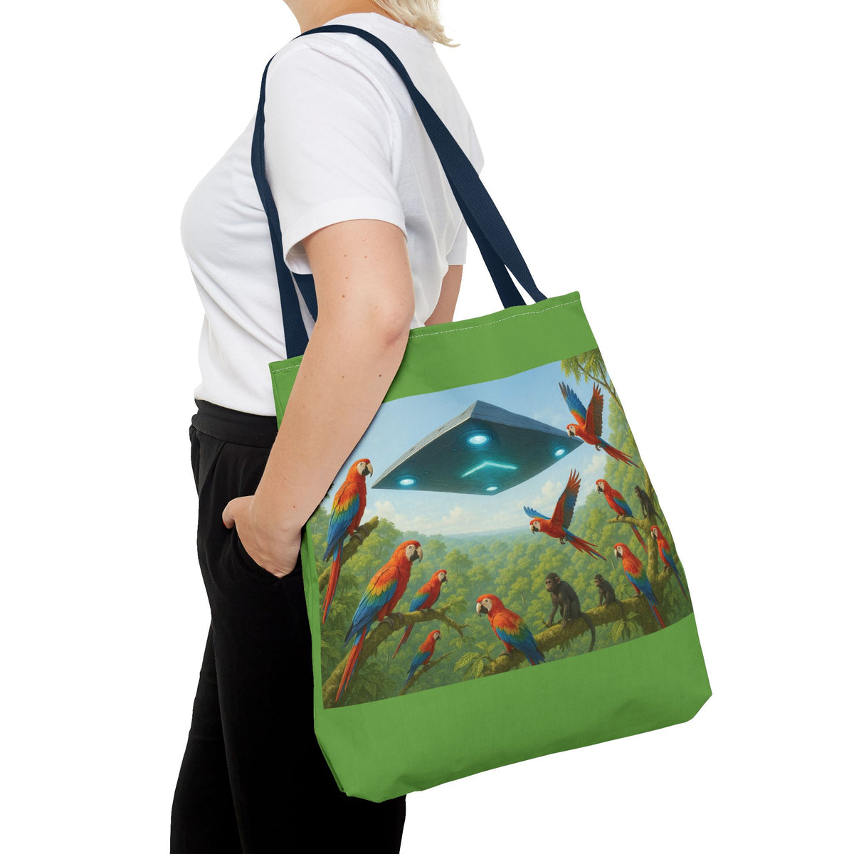 UFO and Macaws Tote Bag - 3 Sizes