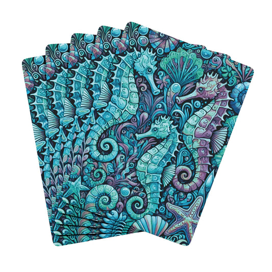 Poker Playing Cards - Seahorse Trio/Turquoise