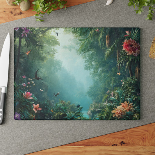Glass Cutting Board, 2 sizes - Another Day in Paradise
