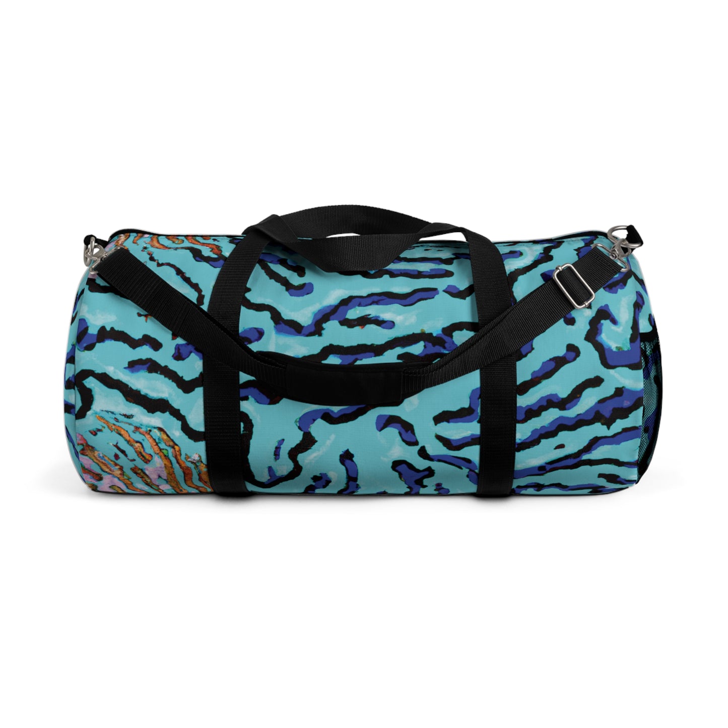 Tropical Duffel Bag - Perfect for Travel and Gym / Wild Coral, Turquoise