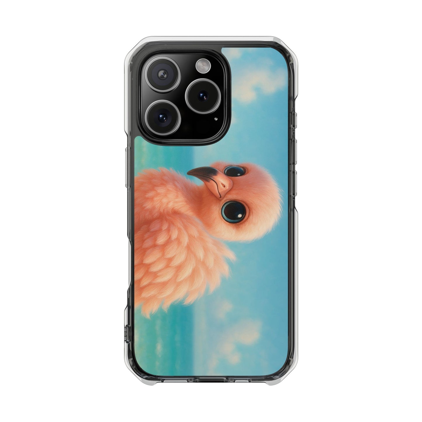 Baby Flamingo Magnetic Clear Phone Case, Many Models