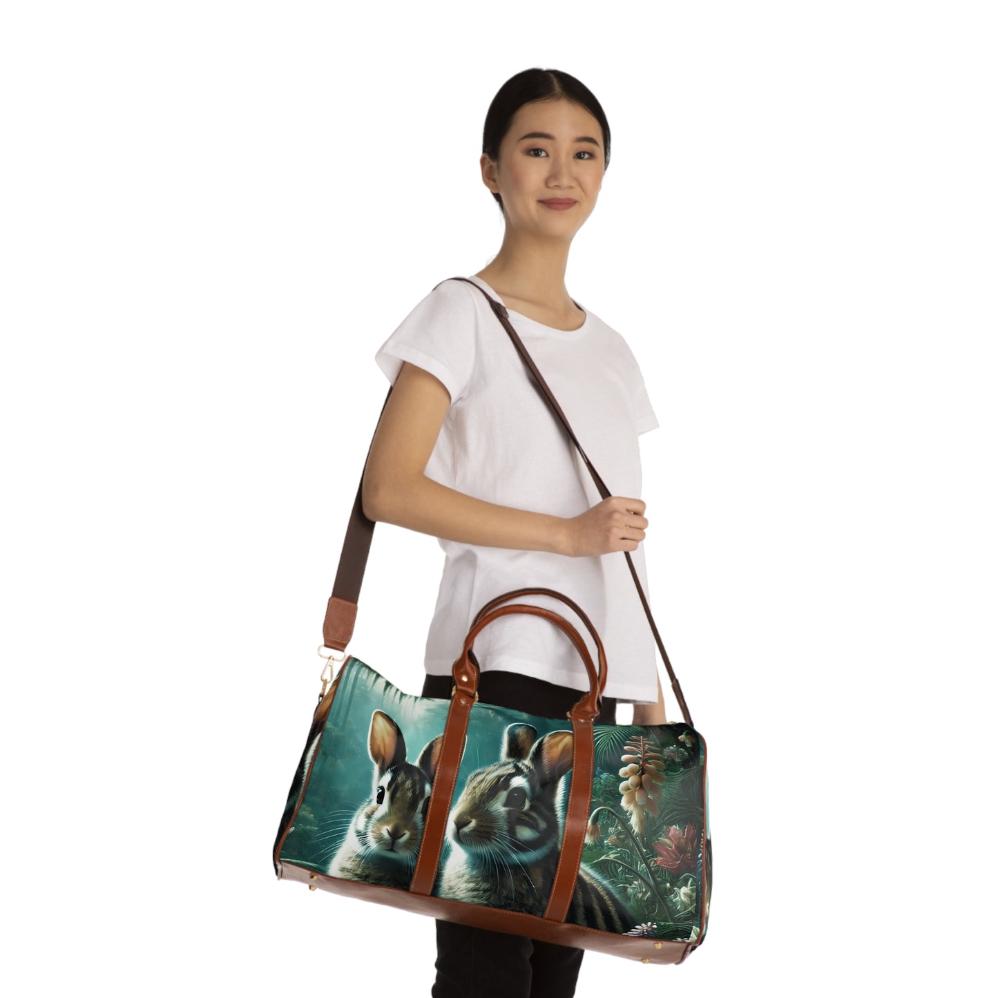 Tropical Waterproof Travel Bag - Perfect for Beach Getaways / Rainforest Sumatran Rabbits