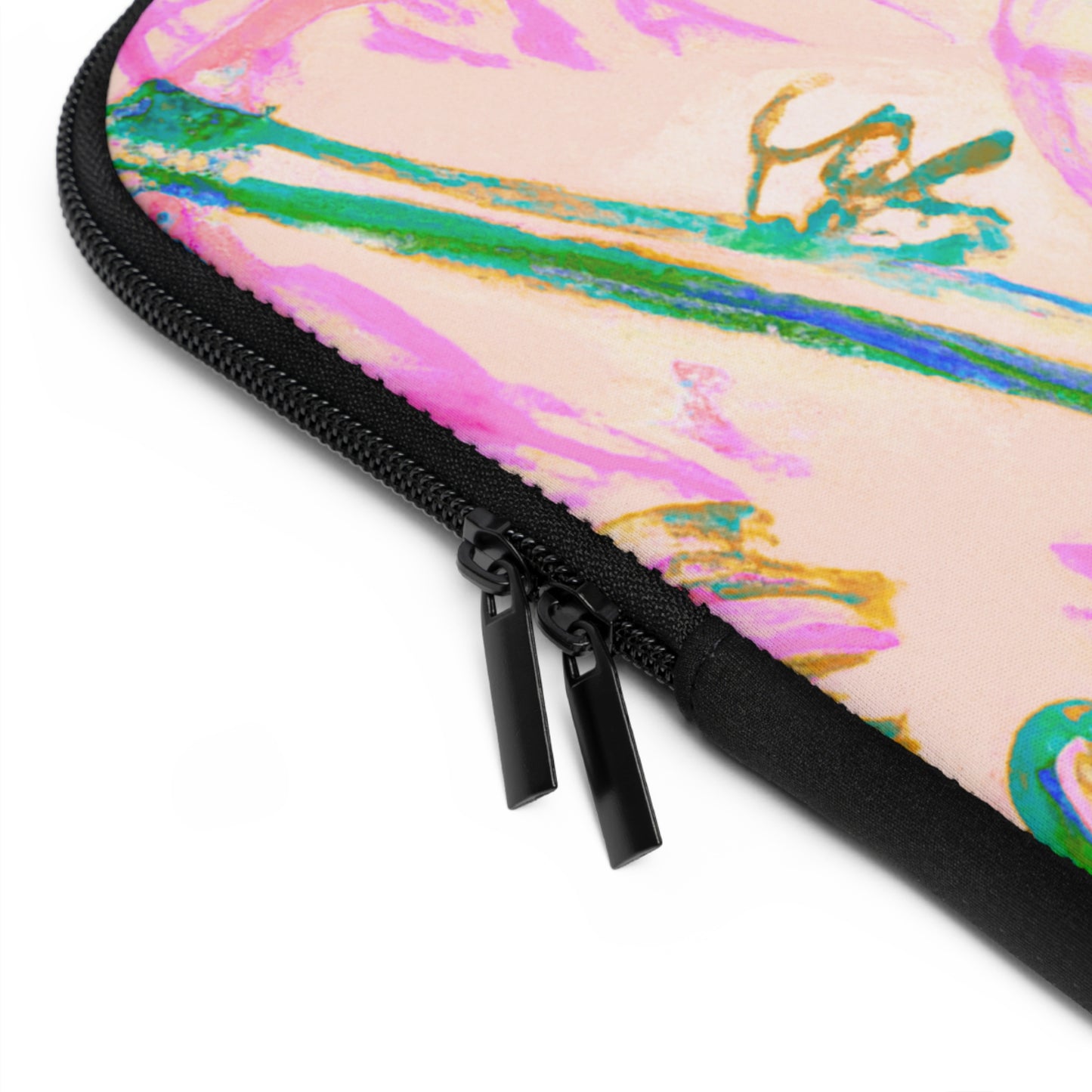Tropical Laptop Sleeve, 5 Sizes - Perfect for Beach Lovers & Students / Tropical Doodles, Pink