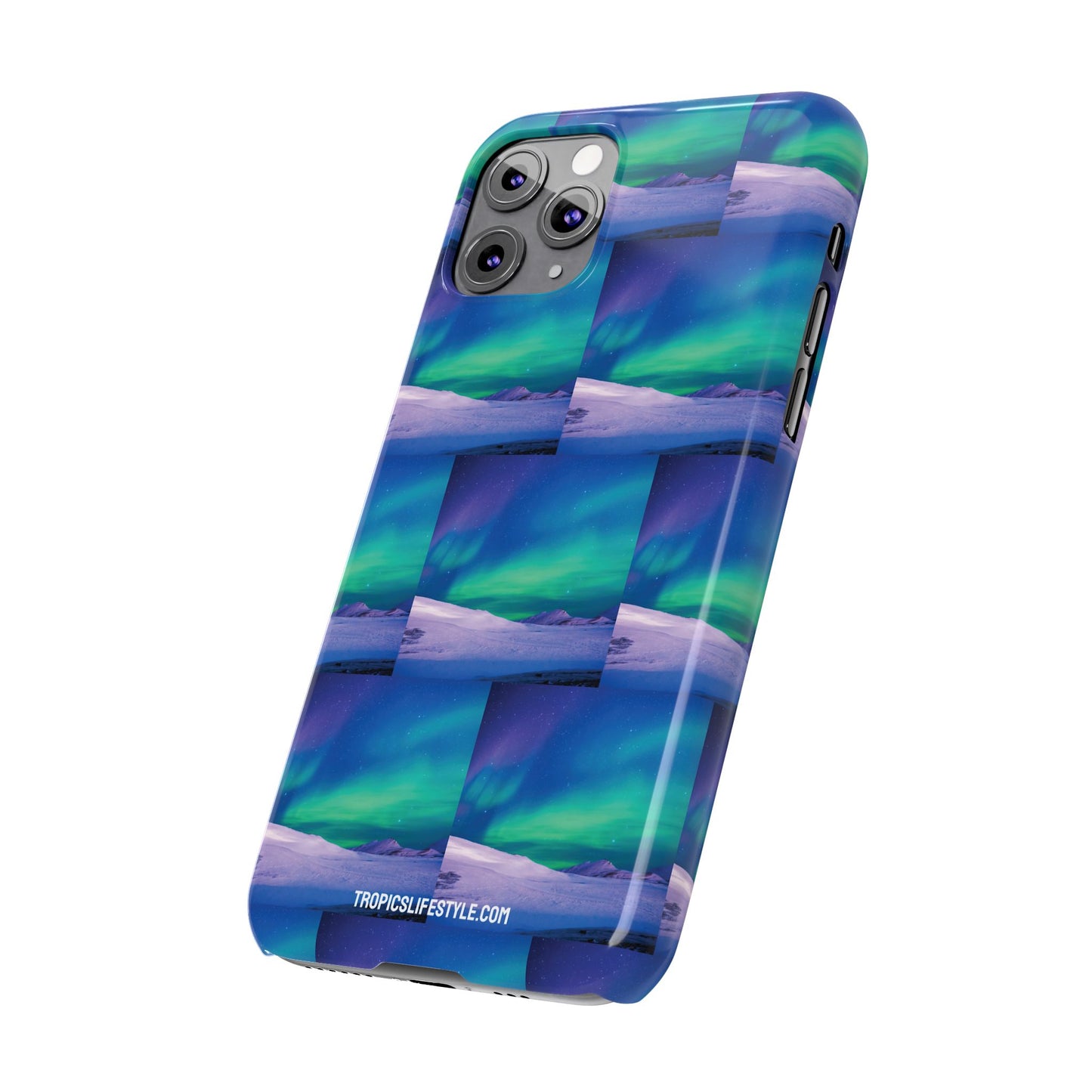 Slim Phone Cases - Cold Ocean Lights, Peacock