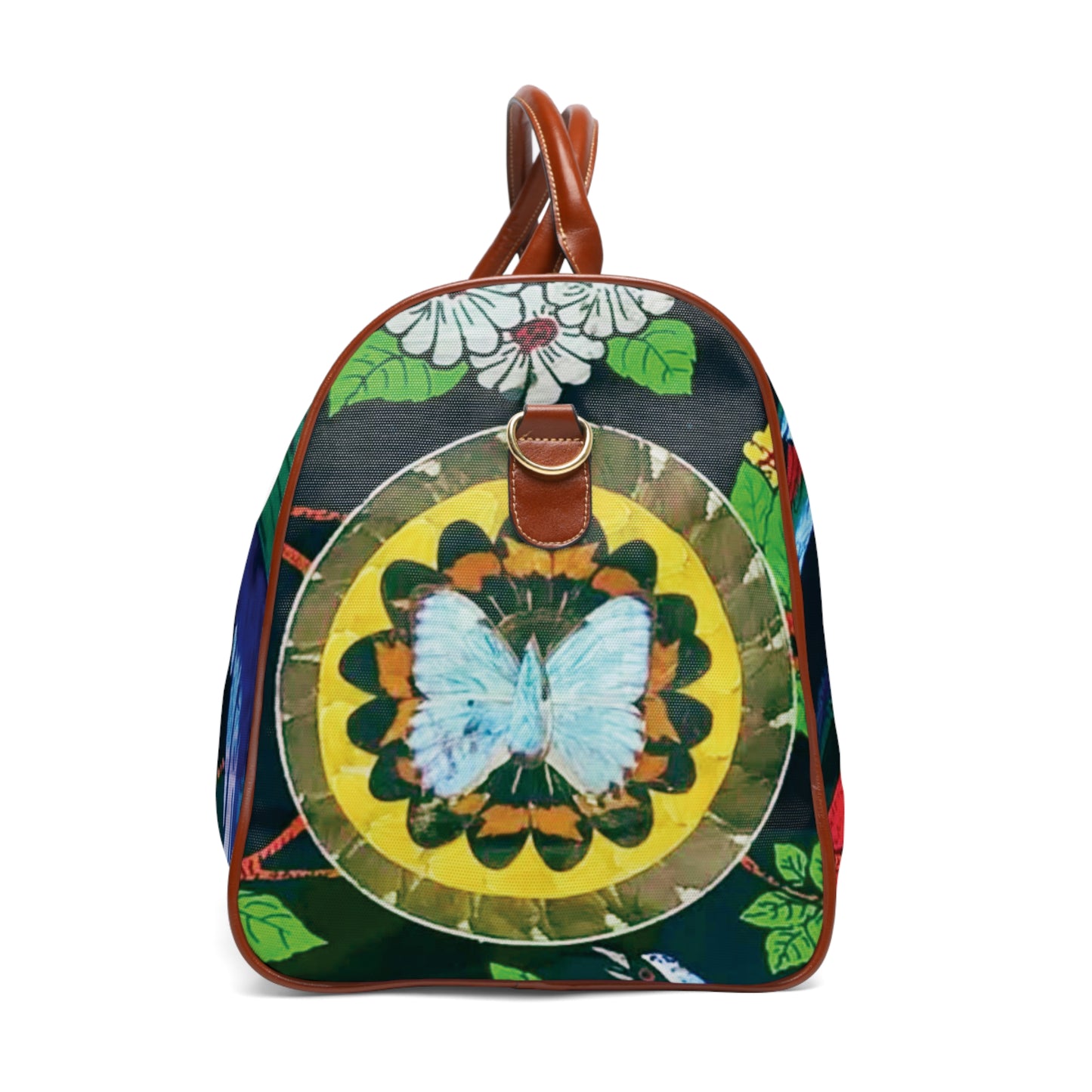Tropical Waterproof Travel Bag - Perfect for Beach Getaways / Parrots and Butterflies Photo Art