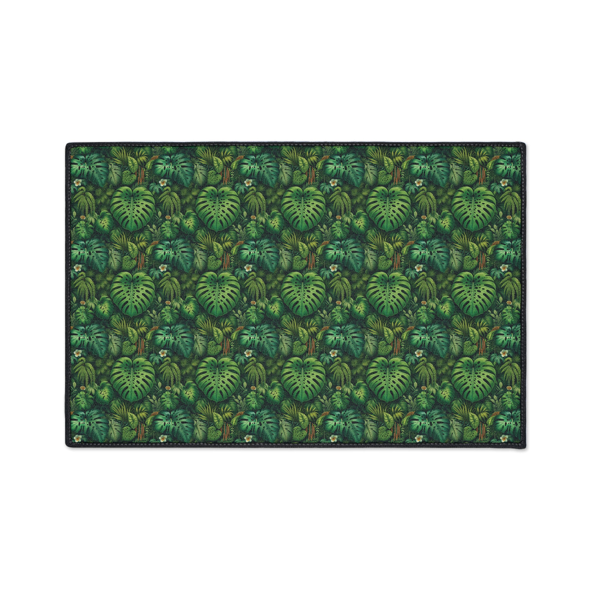 Heavy Duty Floor Mat, 5 Sizes – Tropical Area Rug for Home Décor / Rainforest Greenery