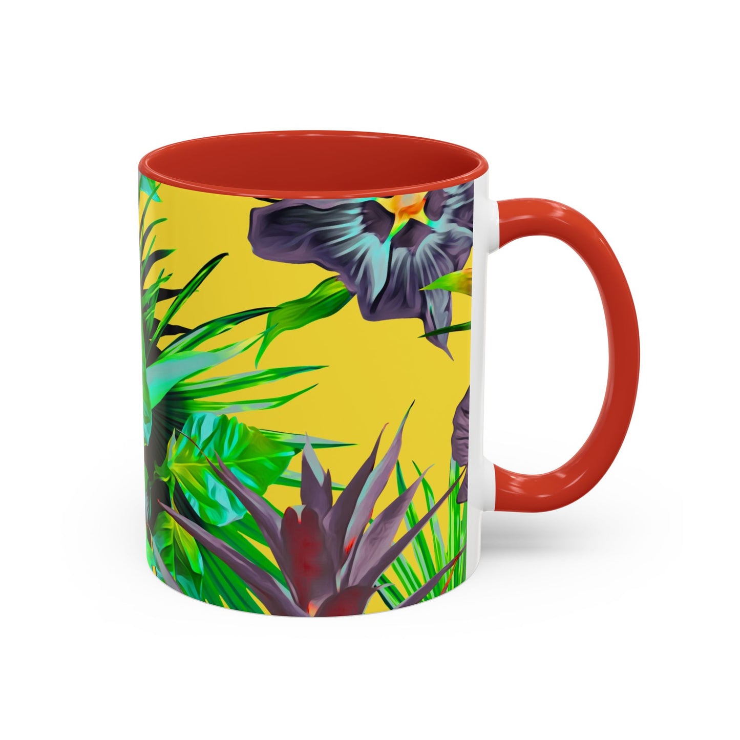 Accent Coffee Mug (11, 15oz), Plant Palooza, yellow / Various Colors