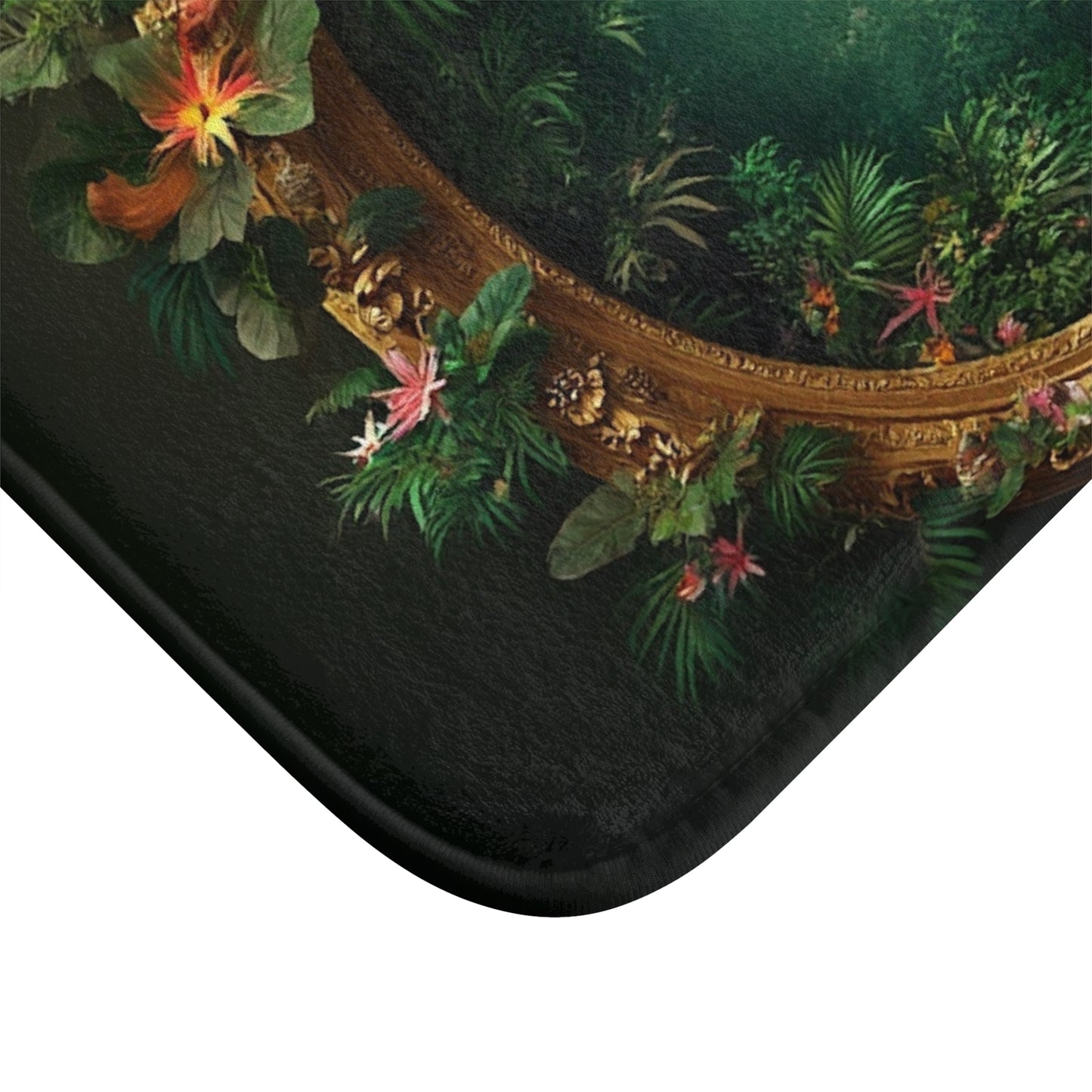 Golden Portal to Paradise Bath Mat, 2 Sizes - Tropical Vibes for Home Decor