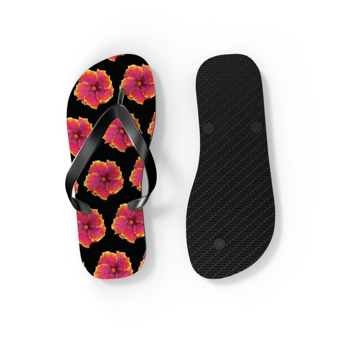 Flip Flops - Sunset Hibiscus/Black