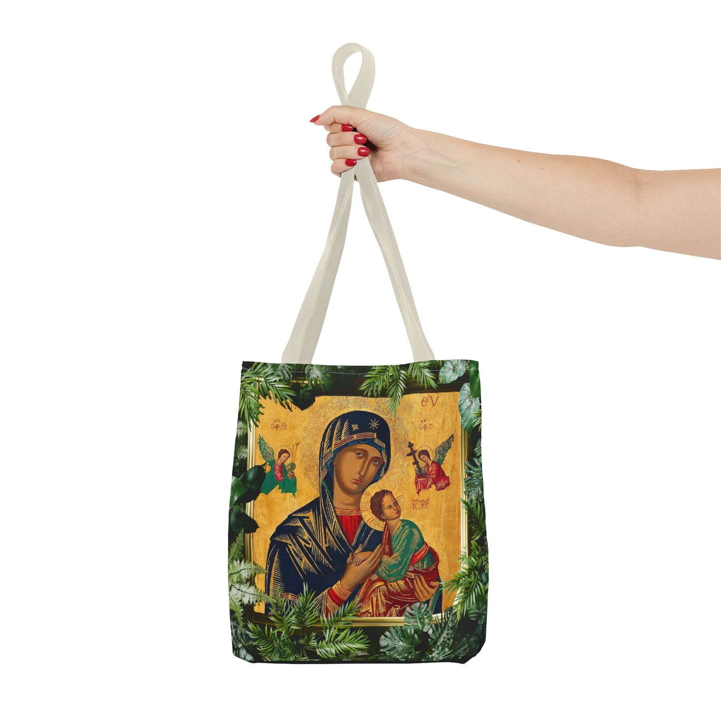 Religious Our Lady of Perpetual Help Tropical Tote Bag - 3 Sizes