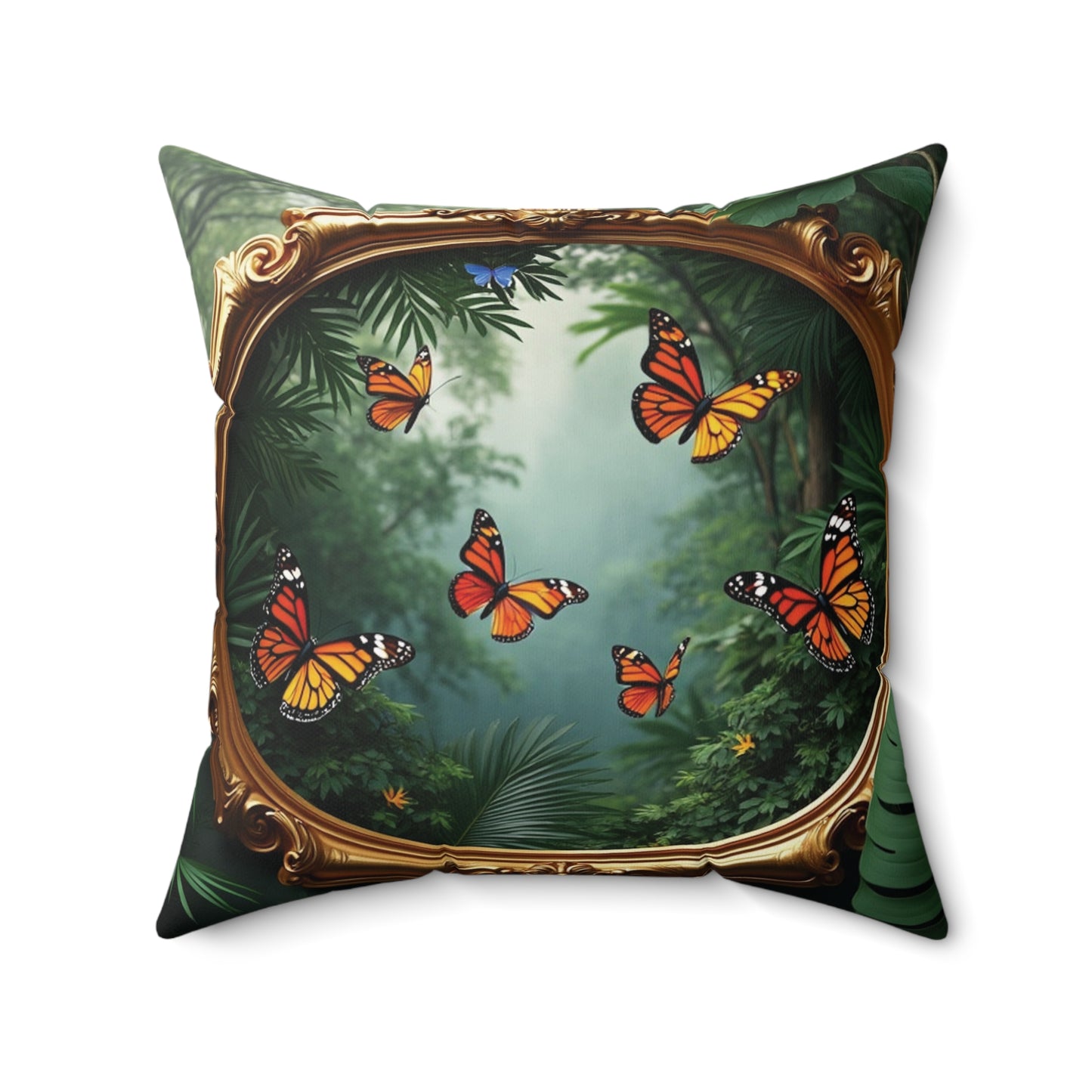 Decorative Pillow - Accent Cushion, 4 Sizes / Framed Monarch Gathering