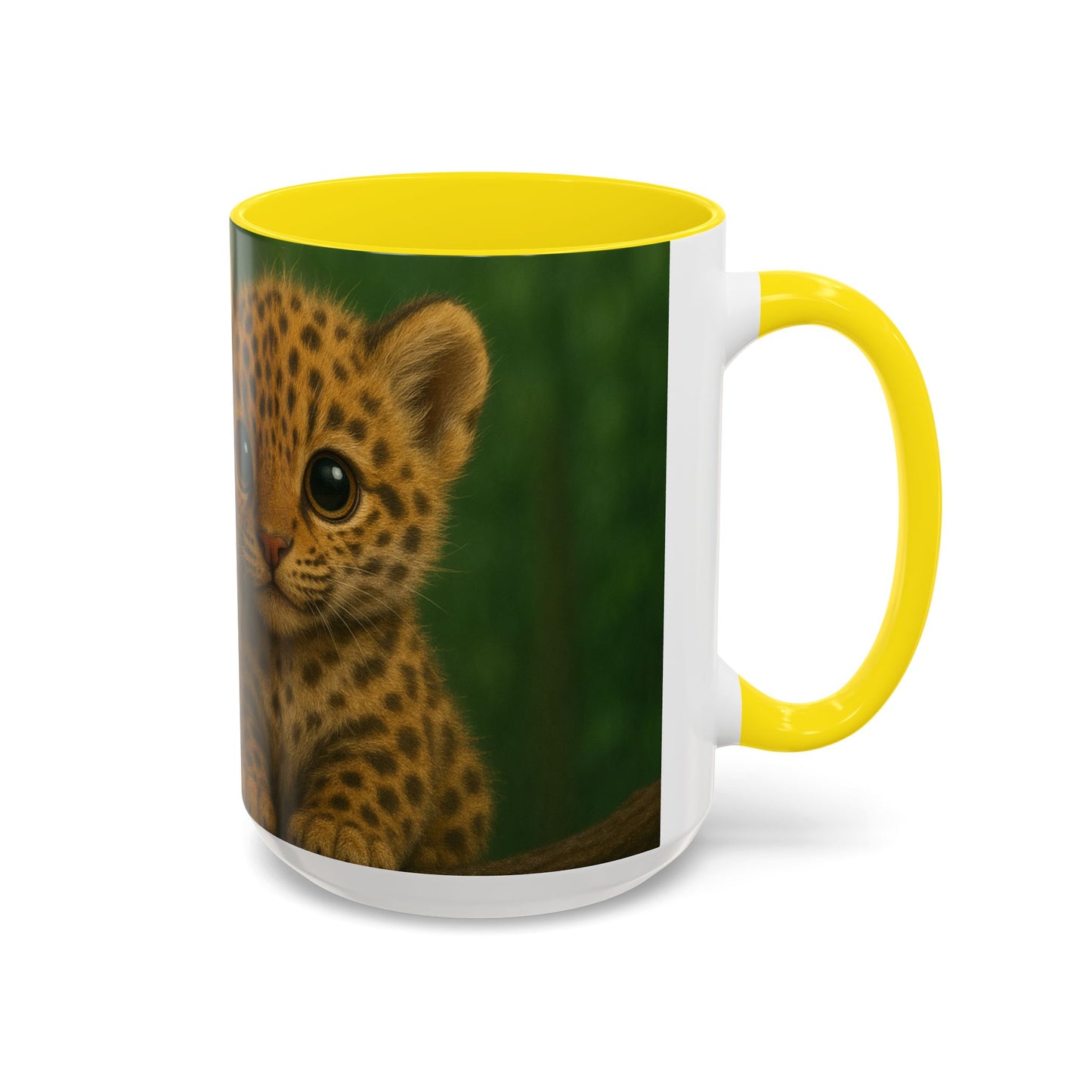 Accent Color Coffee Mug (11, 15oz), 8 Colors - Baby Jaguars