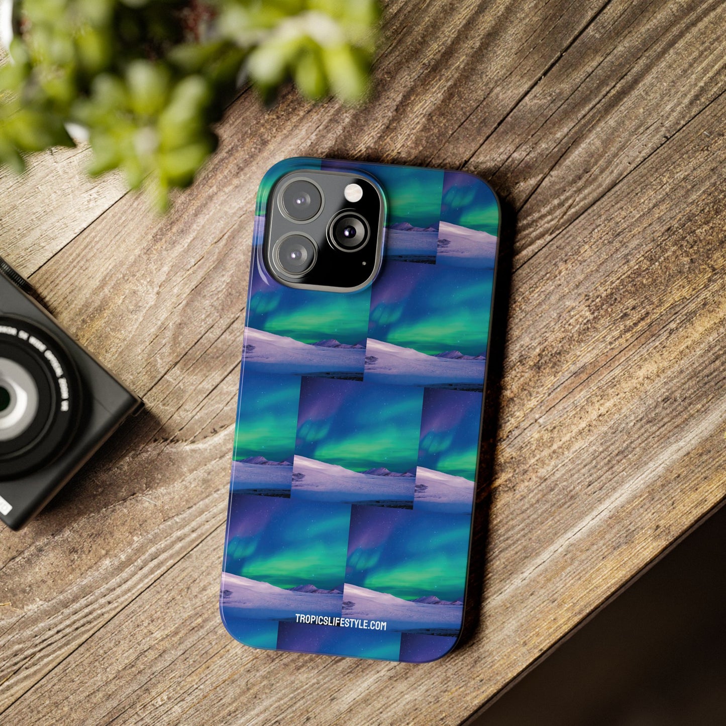 Slim Phone Cases - Cold Ocean Lights, Peacock