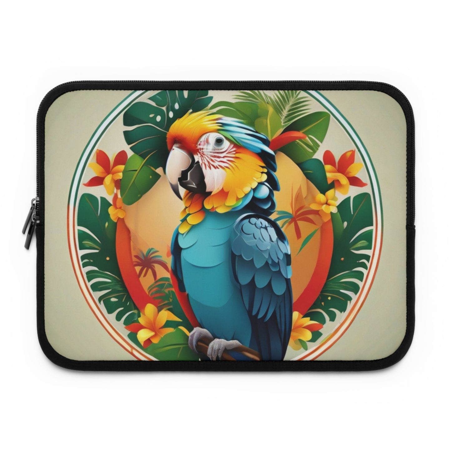 Tropical Laptop Sleeve, 5 Sizes - Perfect for Bird Lovers & Students / My Pet Parrot
