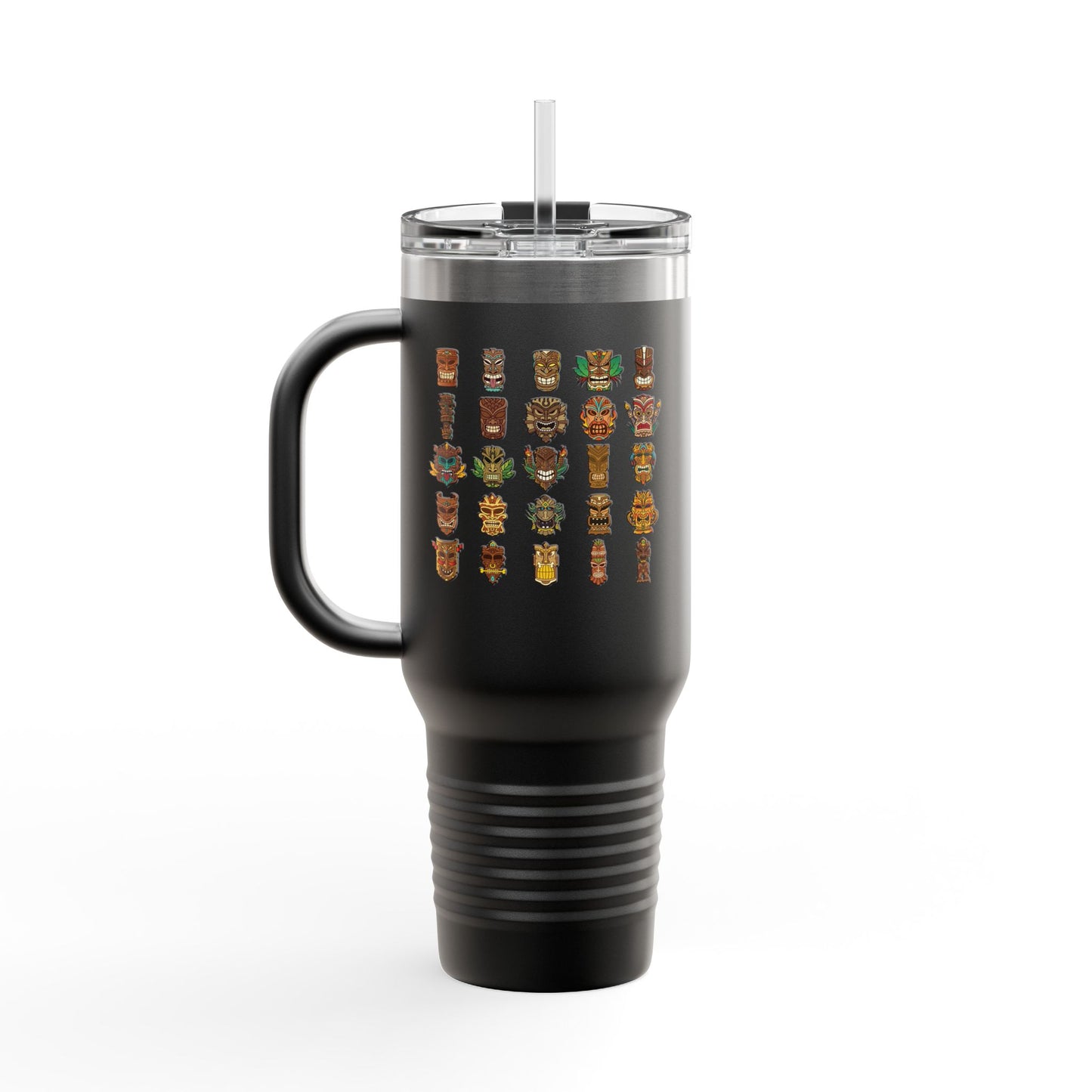 Insulated Travel Mug, 40oz / Tiny Tiki Dudes - Perfect for Outdoor Adventures