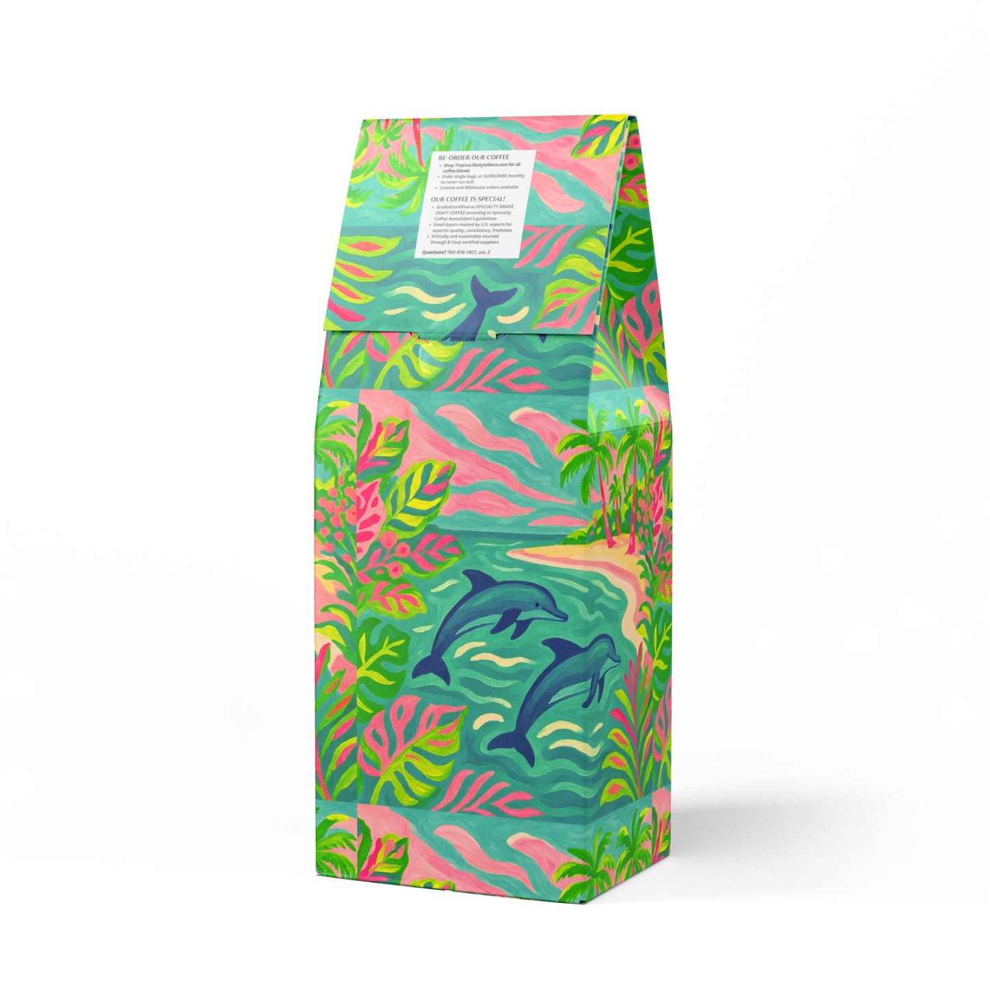 Black Coral Blend™ (Dark French Roast) Specialty Grade Craft Coffee / Jumping Dolphins