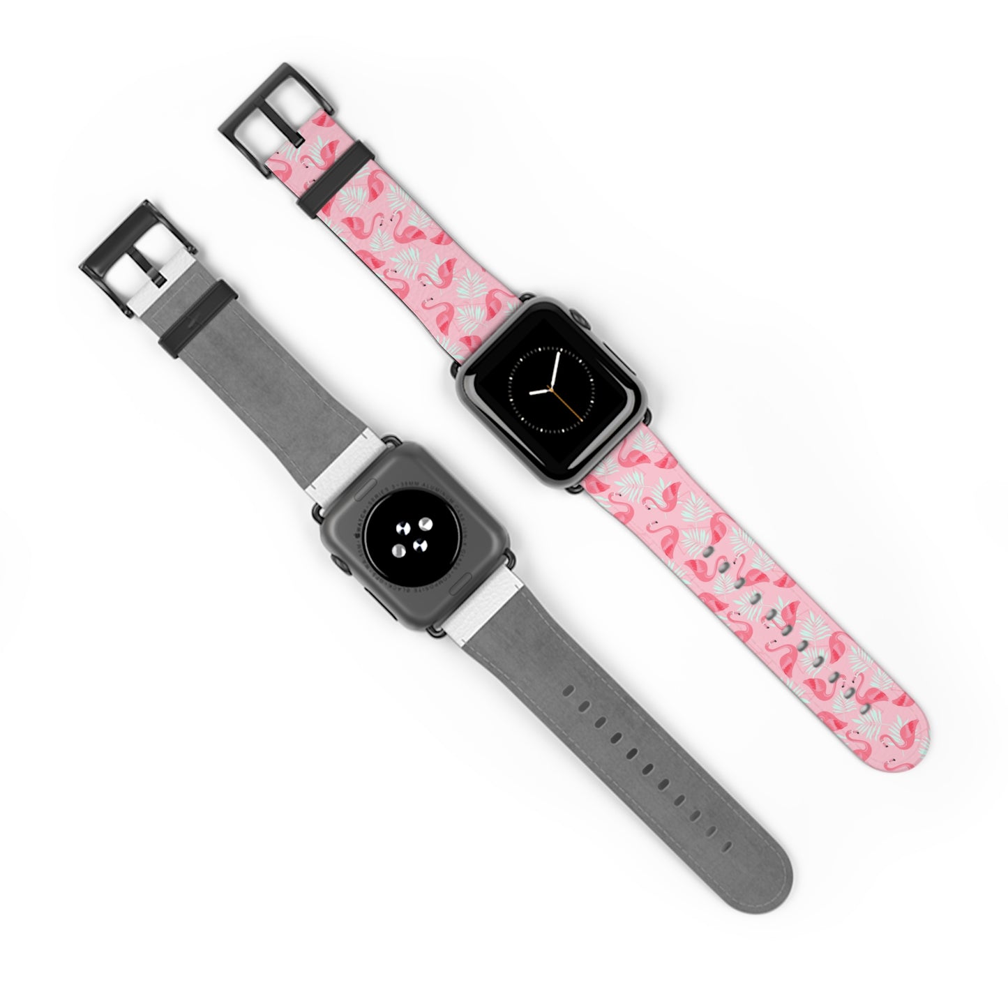 Watch Band - Flamingo With White Palms