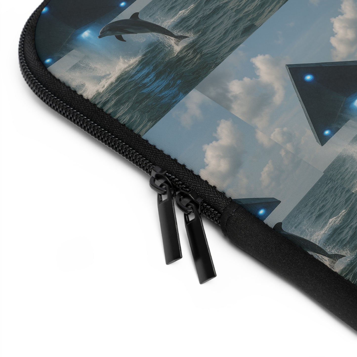 Tropical Laptop Sleeve, 5 Sizes - Perfect for Ocean Lovers / UFO and Dolphin