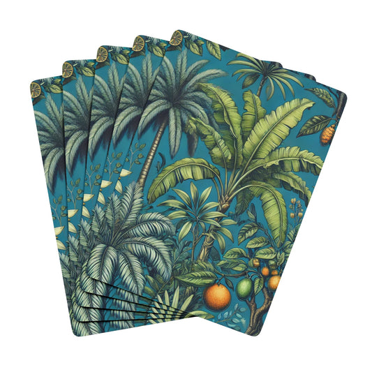 Poker Playing Cards - Tropical Fruit Blue