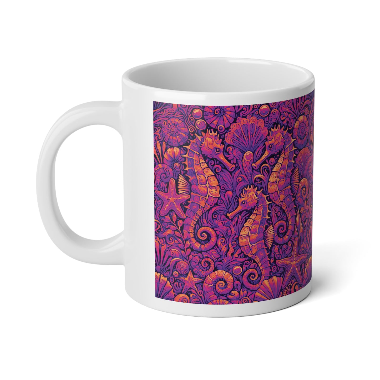 Jumbo Mug, 20 oz | Seahorse Trio, Heatwave