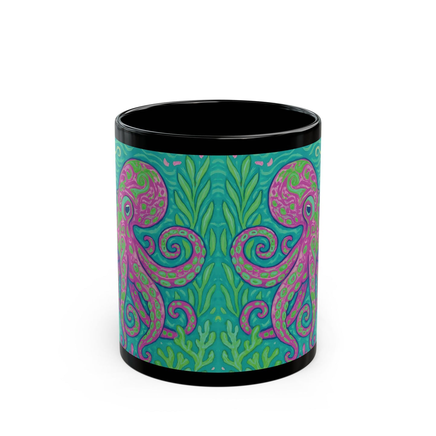 Black Coffee Mug - Purple Kraken Joe