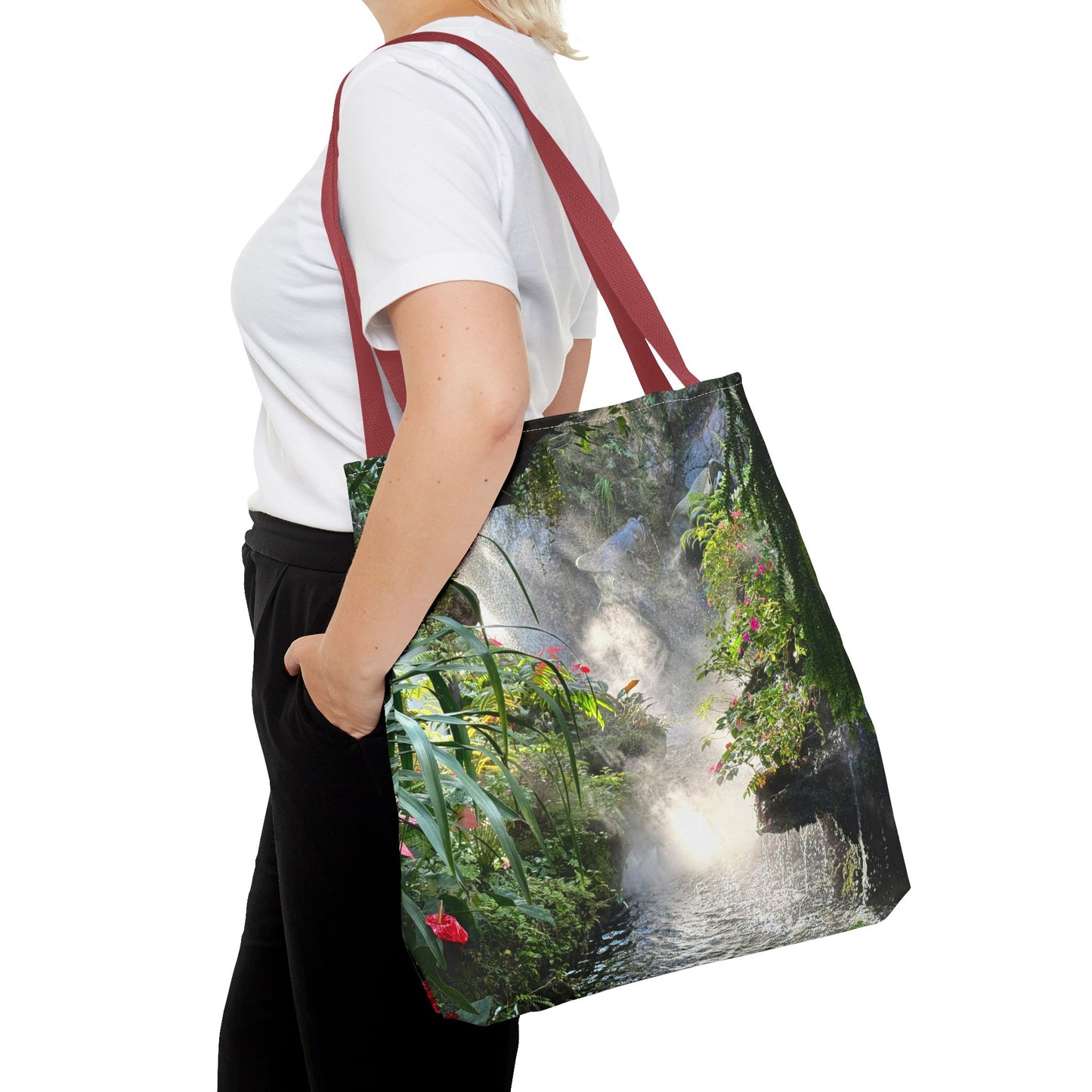 Tropical Misty Rainforest River Tote Bag - 3 Sizes