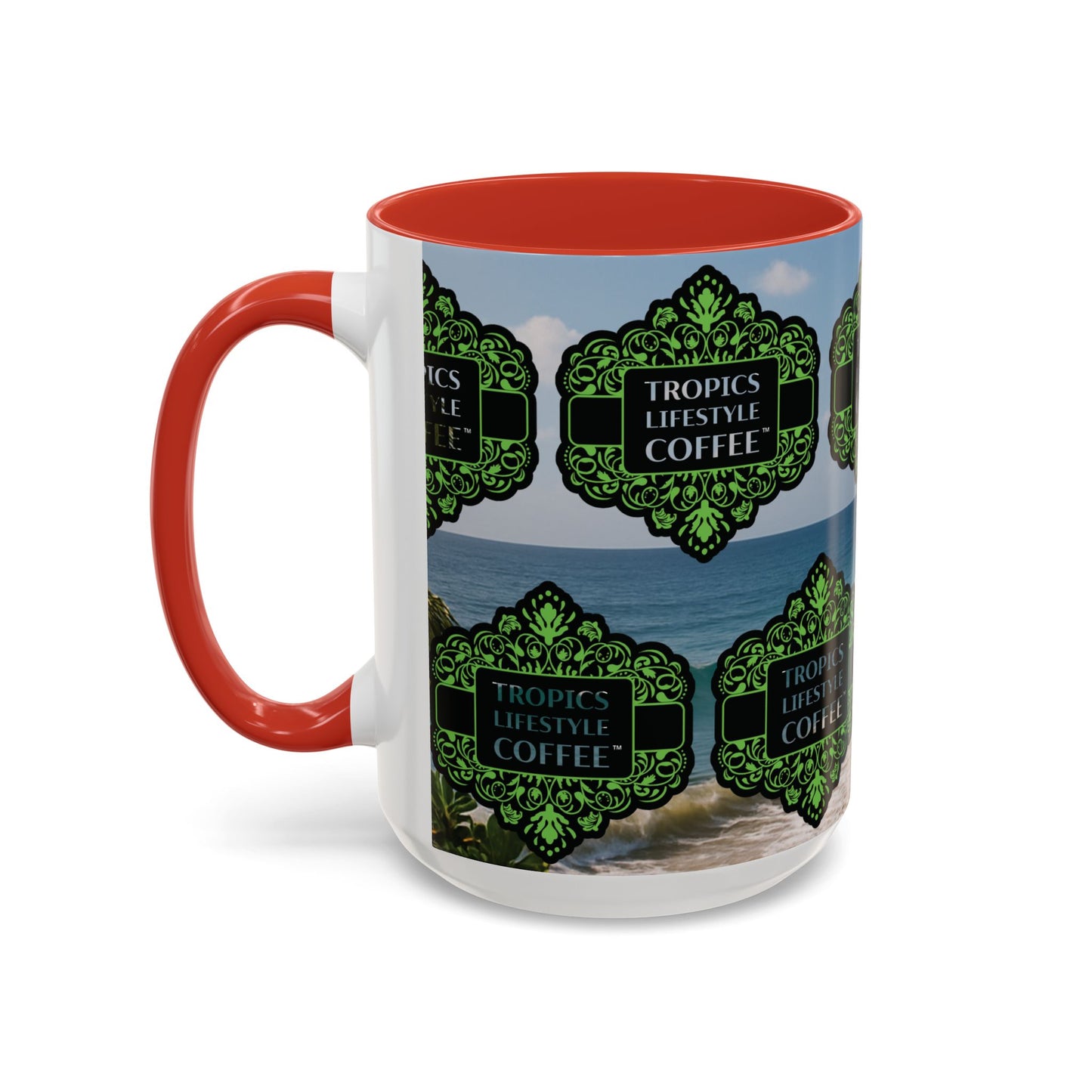 Accent Coffee Mug (11, 15oz), 8 Colors - Tropics Lifestyle Coffee, Meet You There