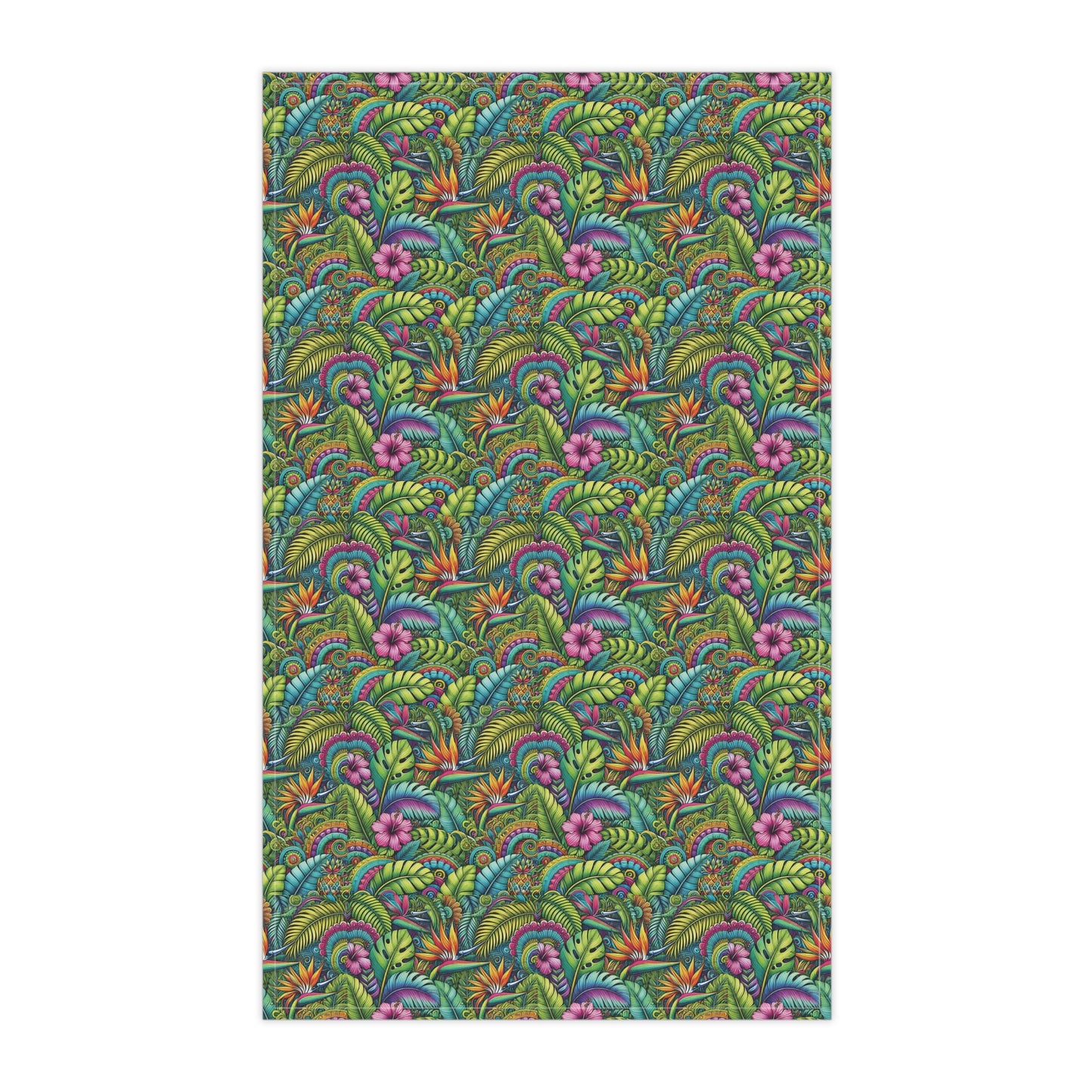 Tropical Tea Towels – Paradise Kitchen Decor / Rainforest Blooms