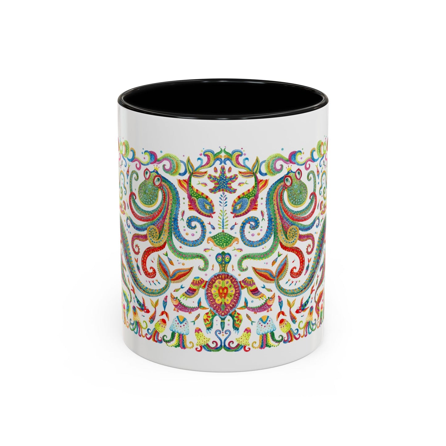 Accent Coffee Mug | Tropical-Inspired Drinkware / Colorful Mermaid Kingdom