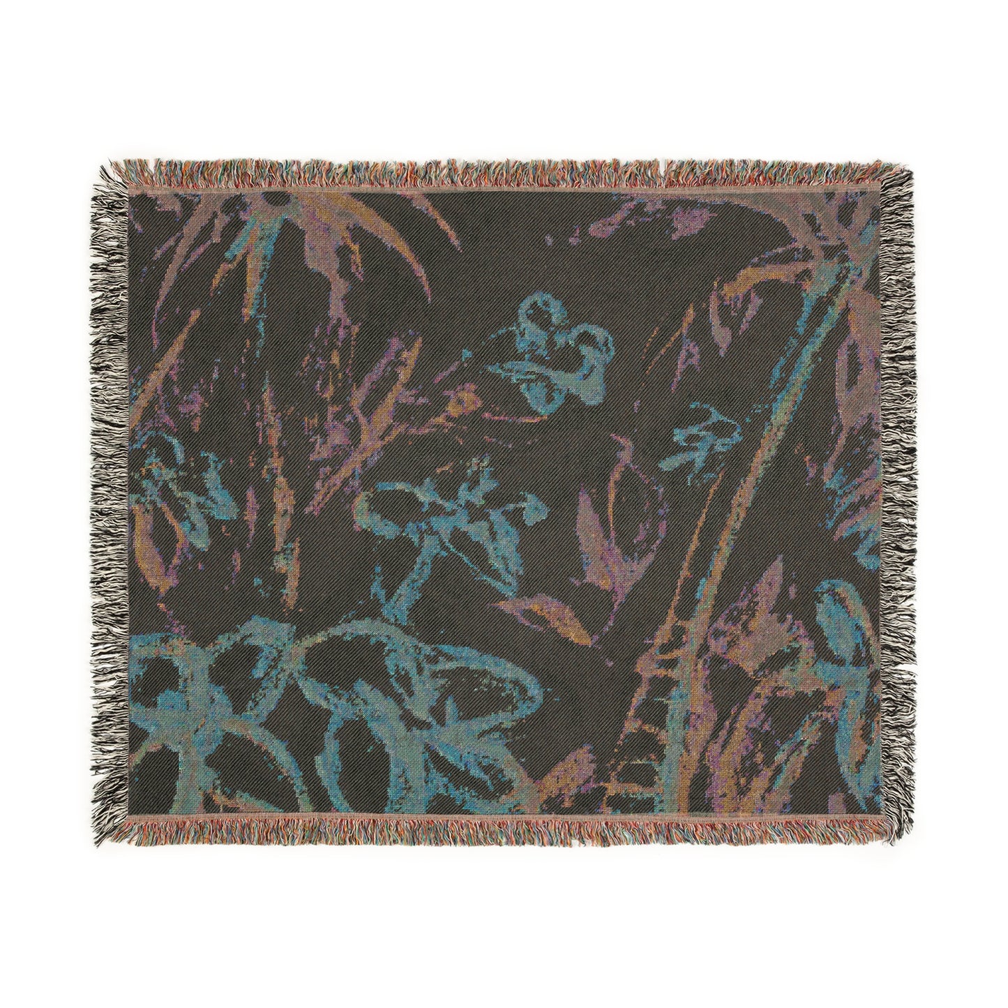 Woven Blanket, 3 Sizes - Tropical Home Decor / Tropical Doodles, Yellow