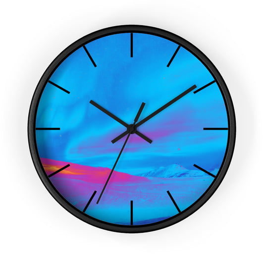 Wall Clock, Cold Ocean Lights/Turquoise, Hands/Base Variants