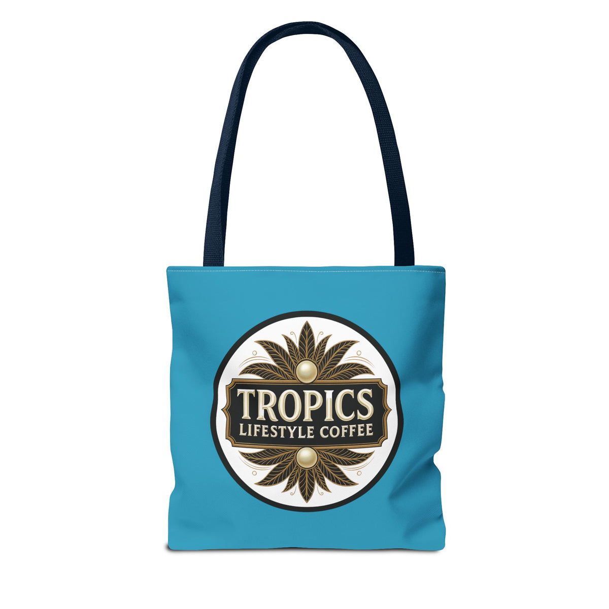 Tropics Lifestyle Coffee Tote Bag - 3 Sizes / Turquoise