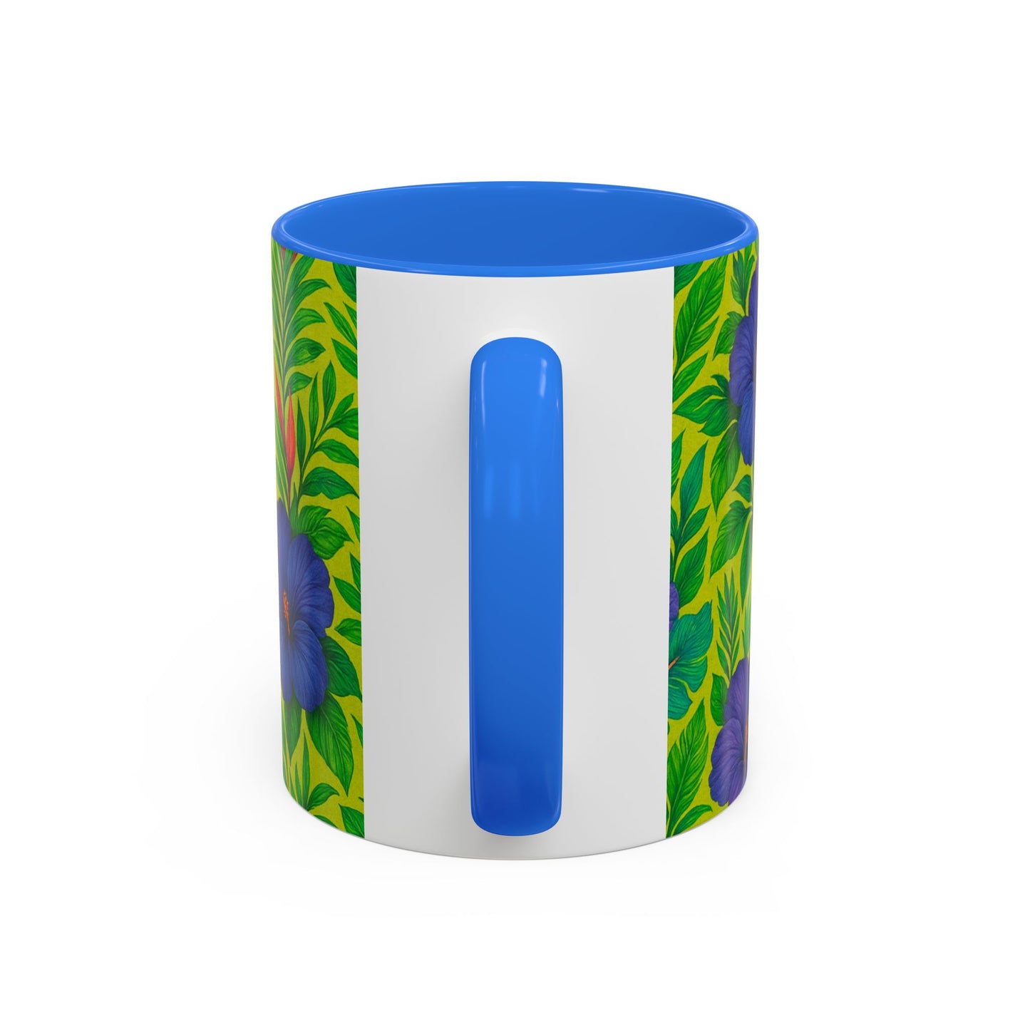 Vibrant Floral Coffee Mug - 11oz & 15oz / Midnight Flower Lime