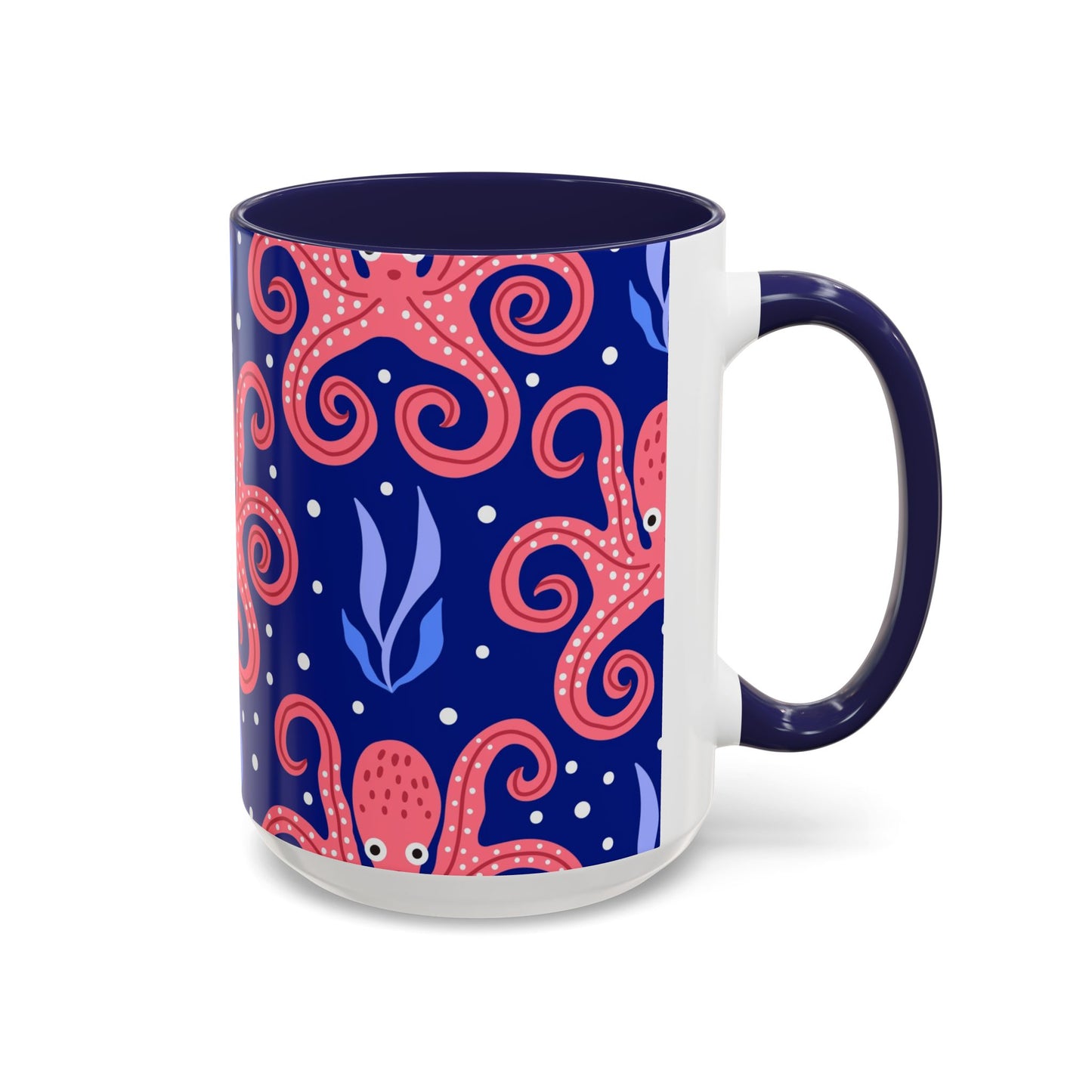 Accent Coffee Mug (11, 15oz), Tentacle Twist Octopus / Various Colors