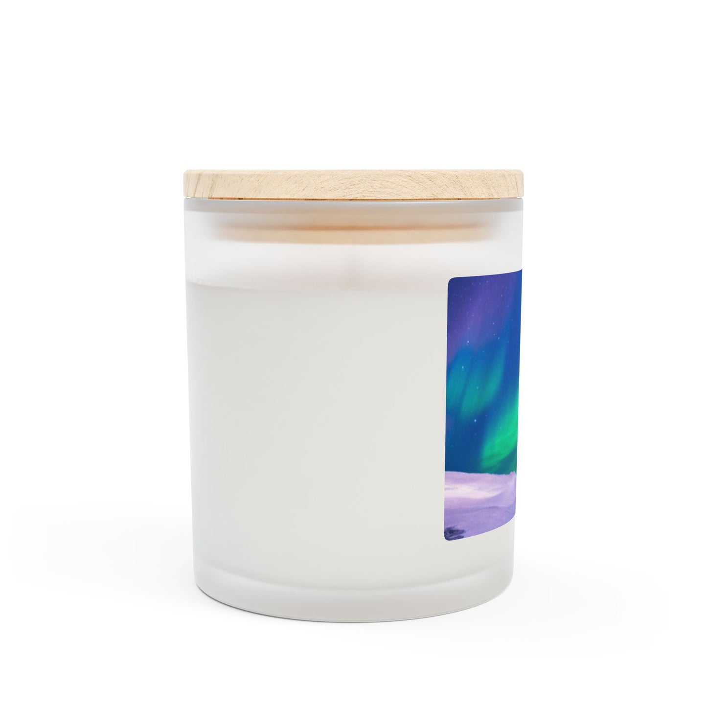 Frosted Glass Candle, 11oz - Cold Ocean Lights, Peacock