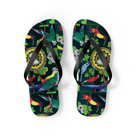 Flip Flops - Parrots & Buttefly/Real Wings