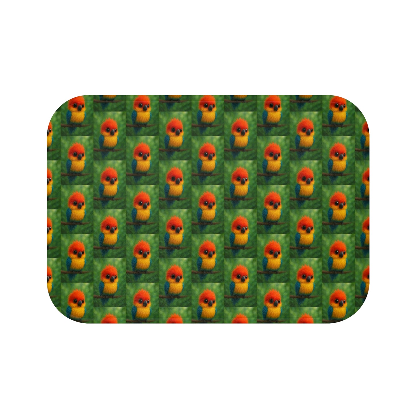 Baby Parrots Bath Mat, 2 Sizes - Tropical Vibes for Home Decor