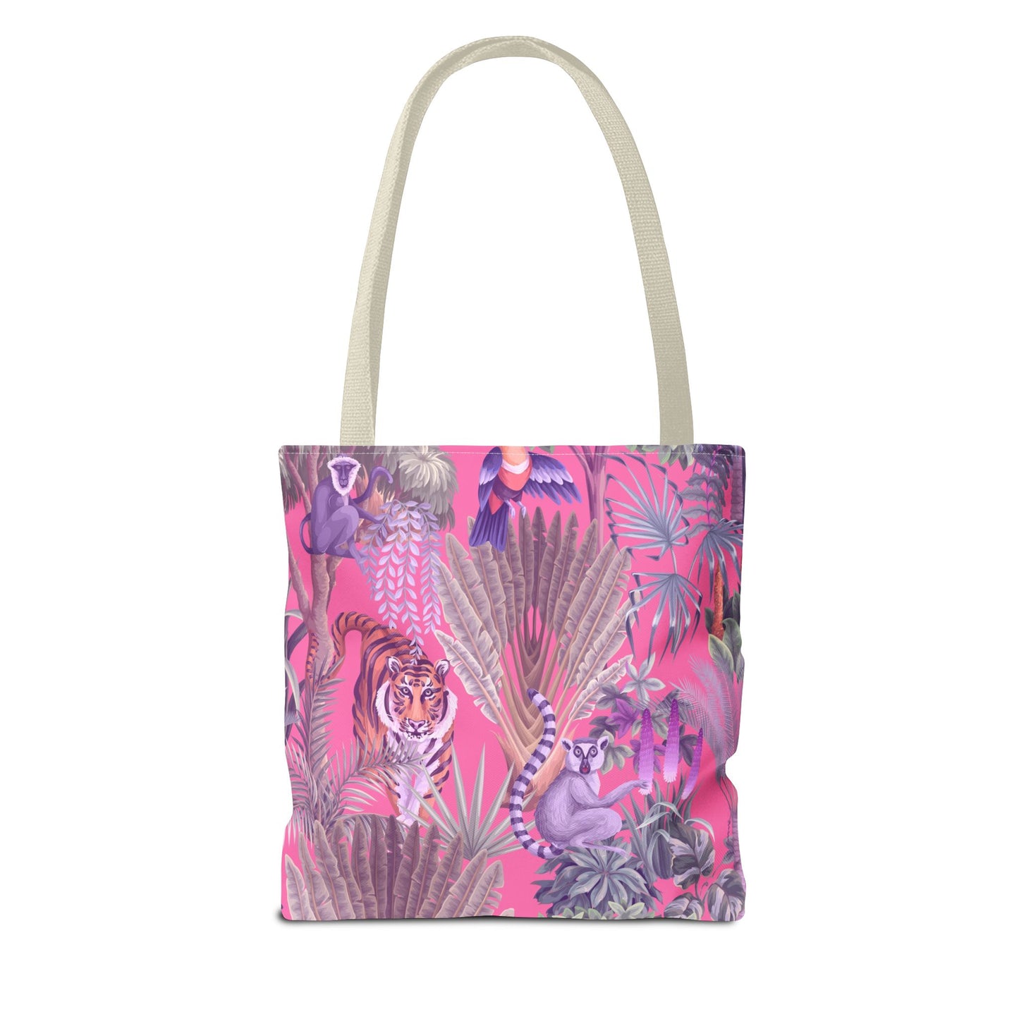 Tiger Haven, Pink Tote Bag - 3 Sizes