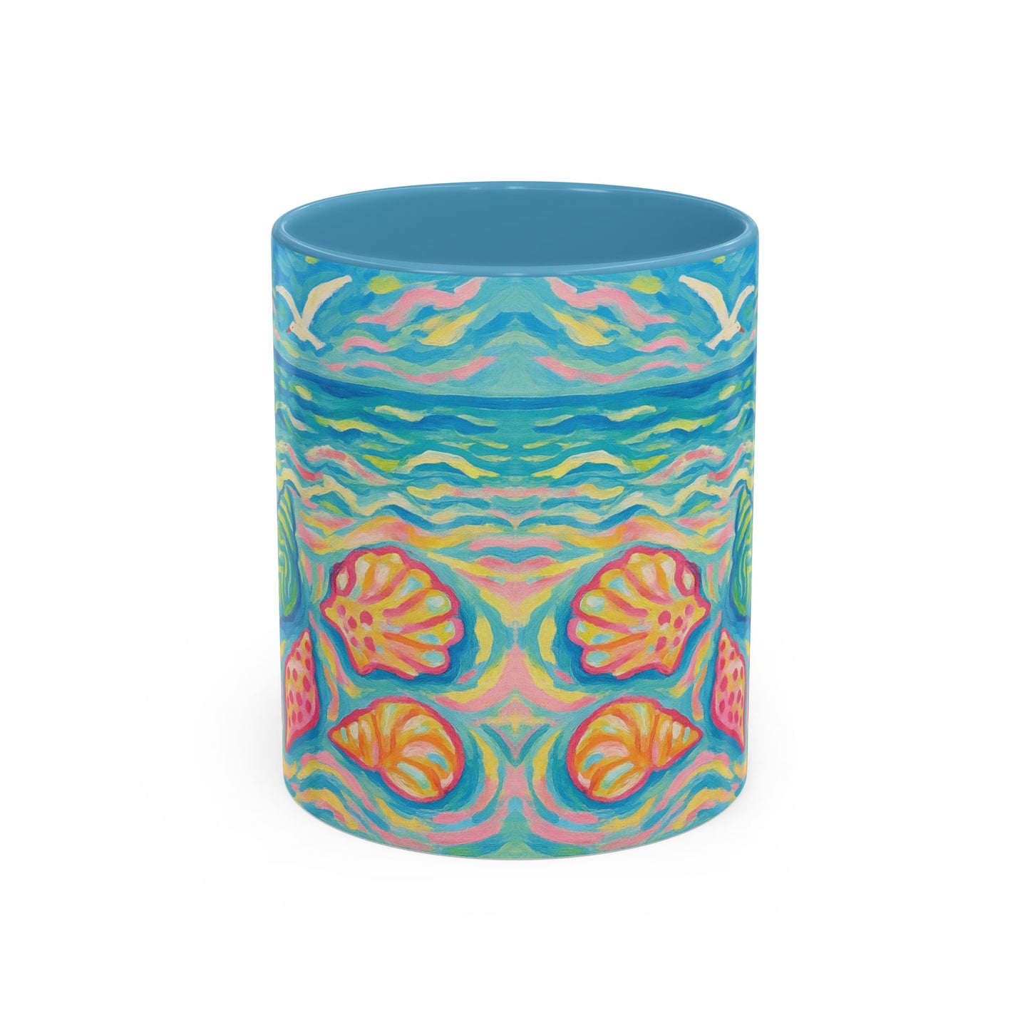 Accent Coffee Mug (11, 15oz), 8 Colors - Glow Seashells