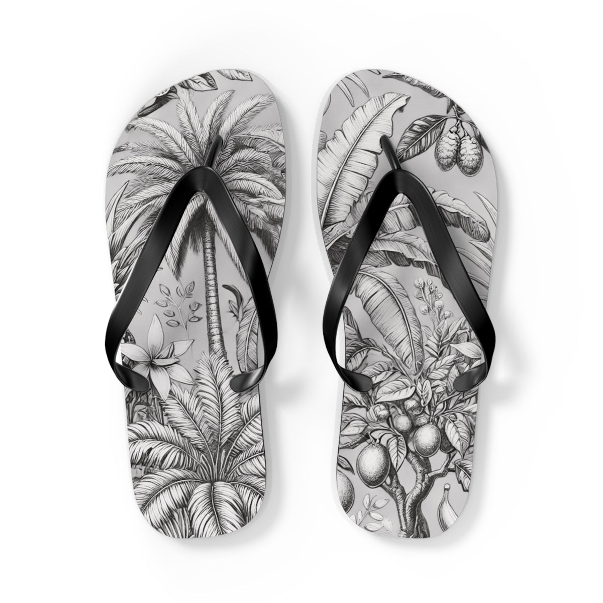 Flip Flops - Tropical Fruit, Newspaper