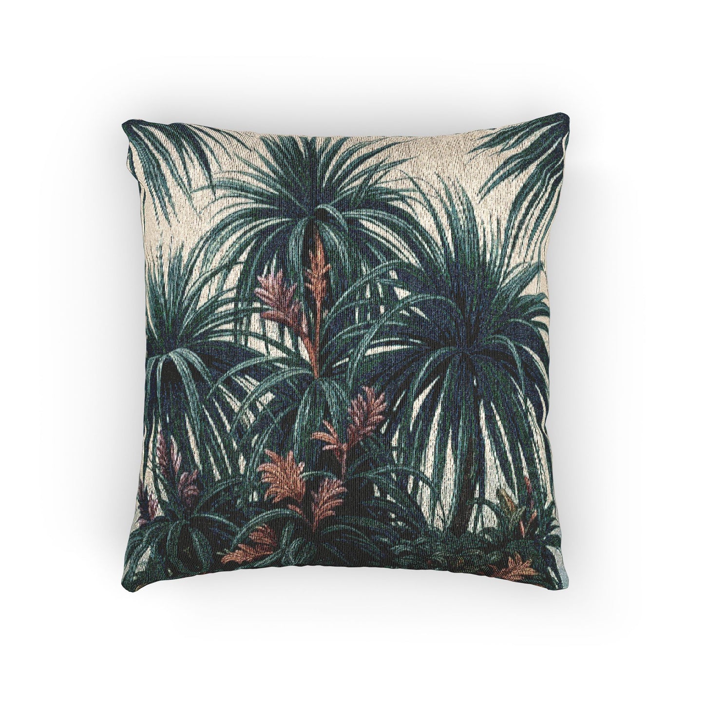 Woven Pillow, 17"W x 18"L ~ Tiny Palm Island