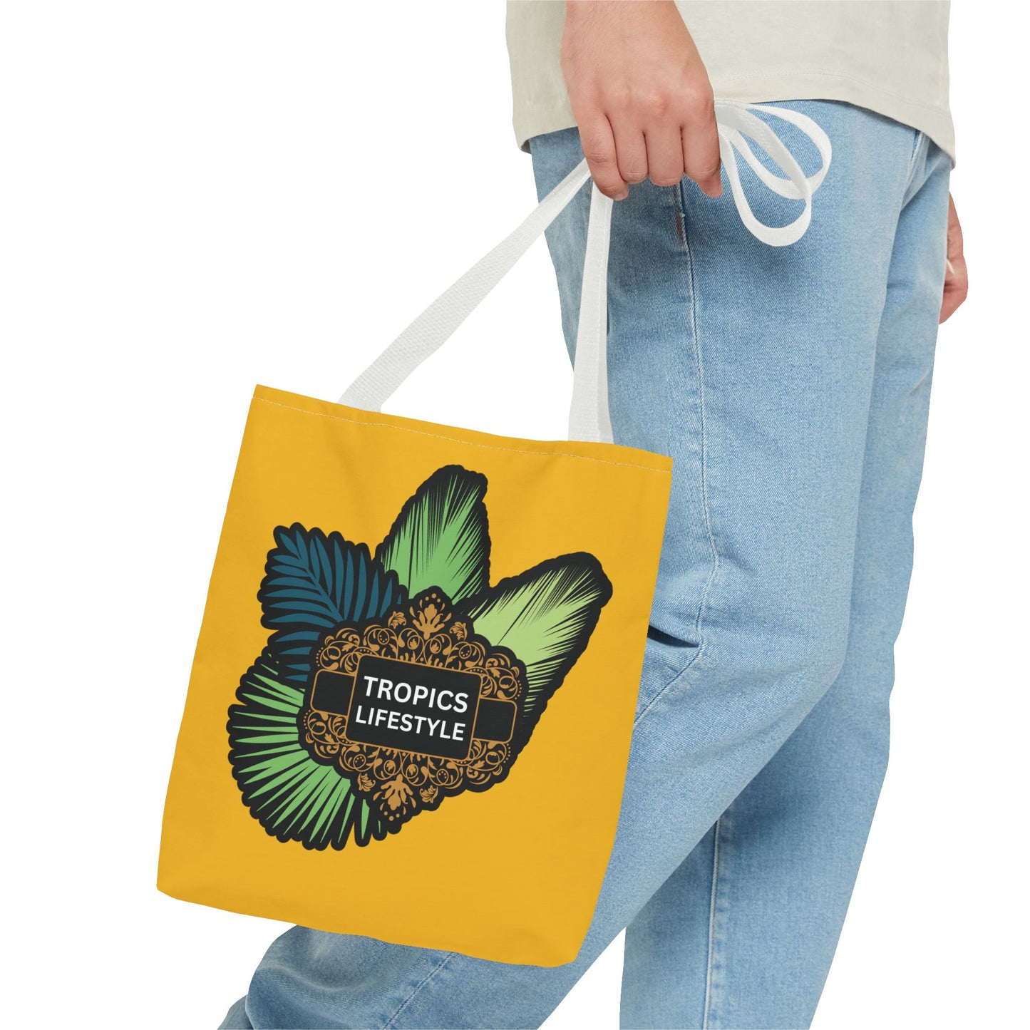 Elegant Tropics Lifestyle Logo Tote Bag - 3 Sizes, Yellow