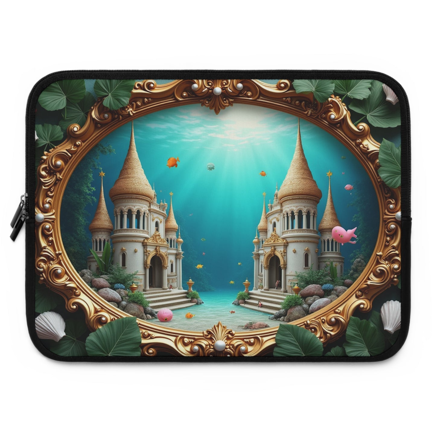 Tropical Laptop Sleeve, 5 Sizes - Perfect for Ocean Lovers & Students / Mermaid Palace, Libyan Sea