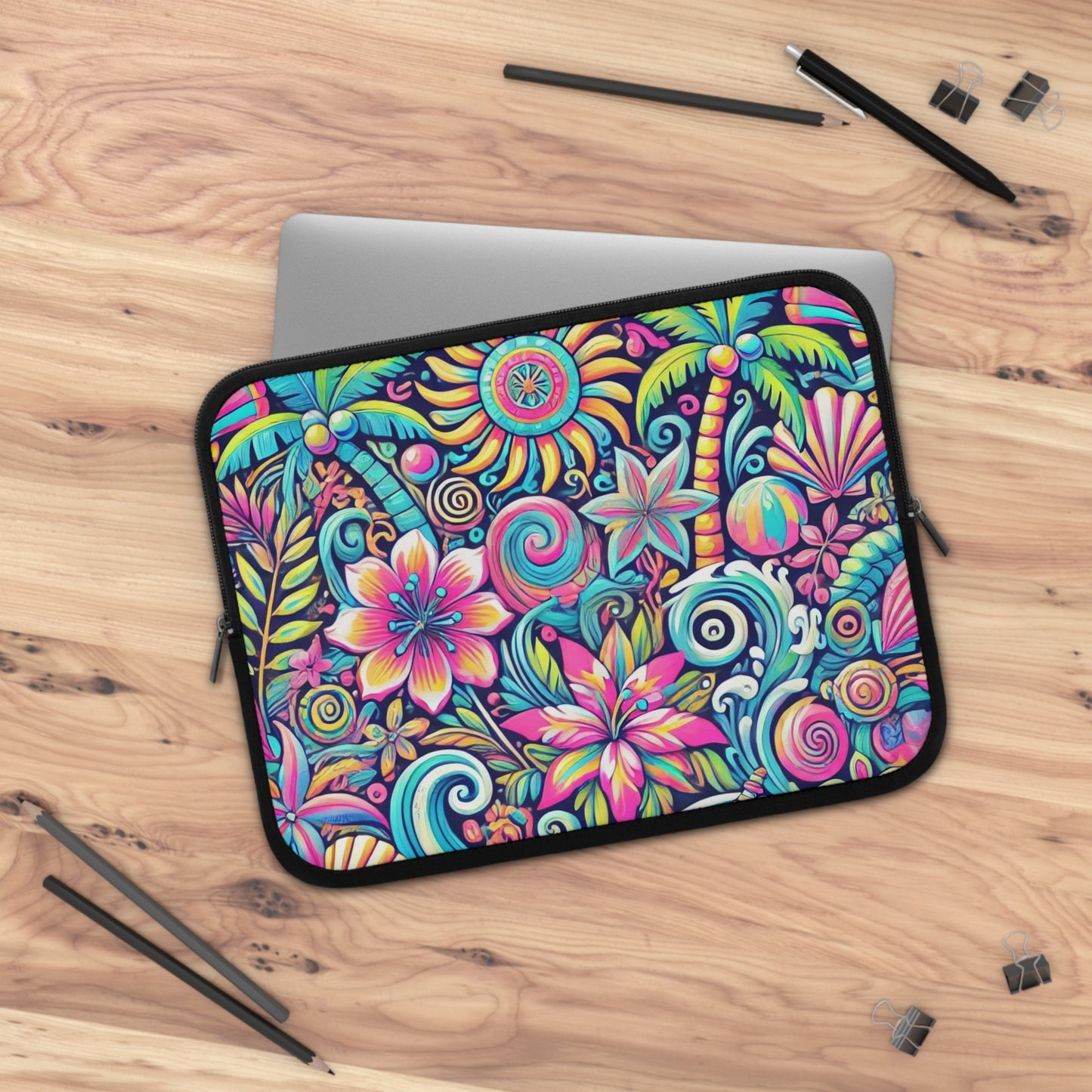 Tropical Laptop Sleeve, 5 Sizes - Perfect for Floral Lovers & Students / Happy Tropics