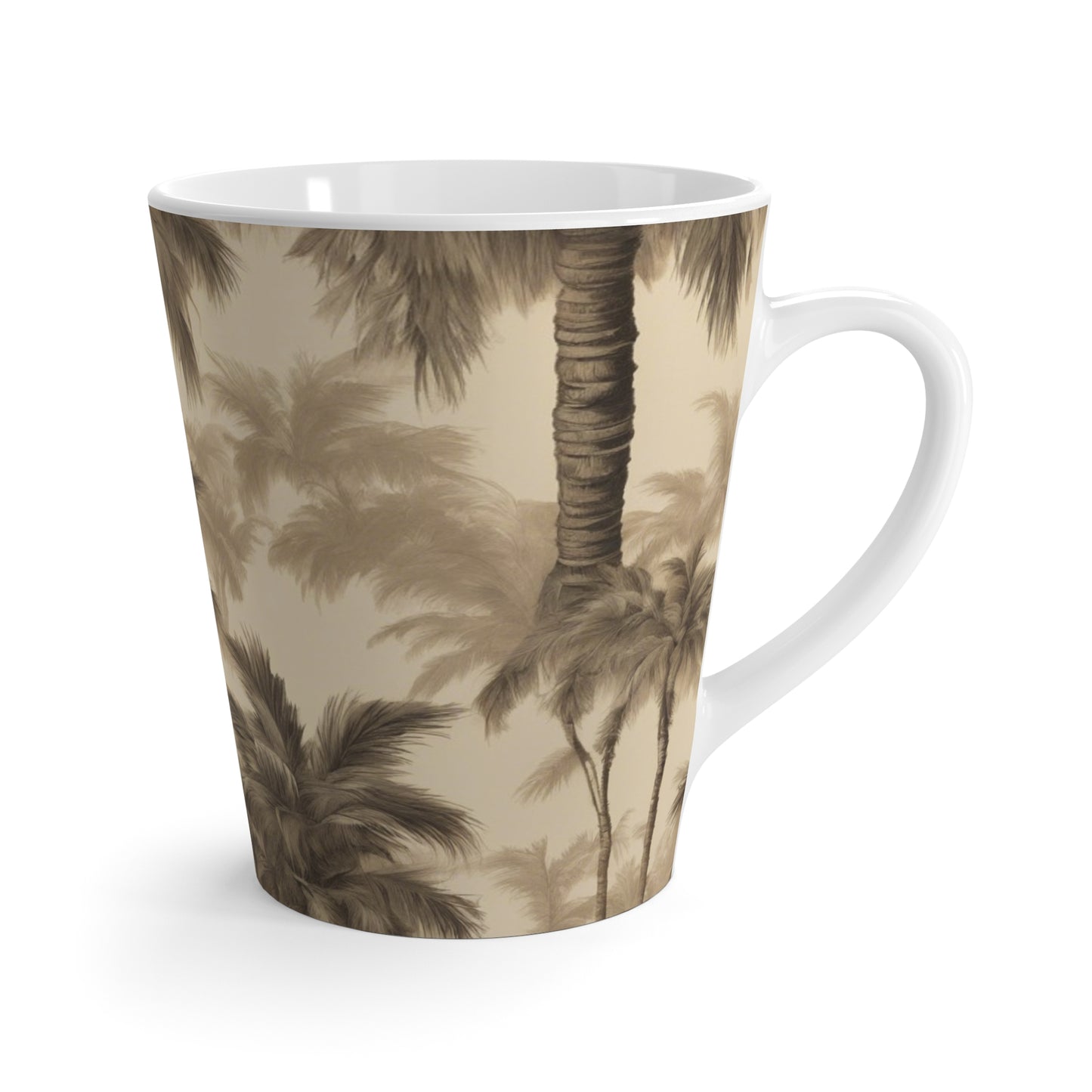 Latte White Mug - Perfect for Coffee Enthusiasts / Lisa's Fluffy Palms