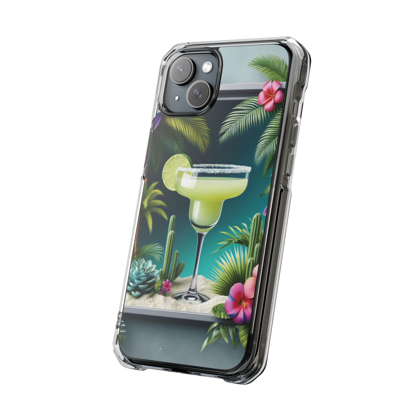 Tropical Margarita Magnetic Clear Phone Case, Many Models